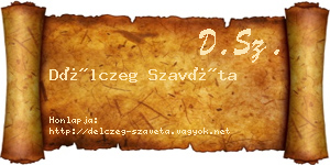 Délczeg Szavéta névjegykártya